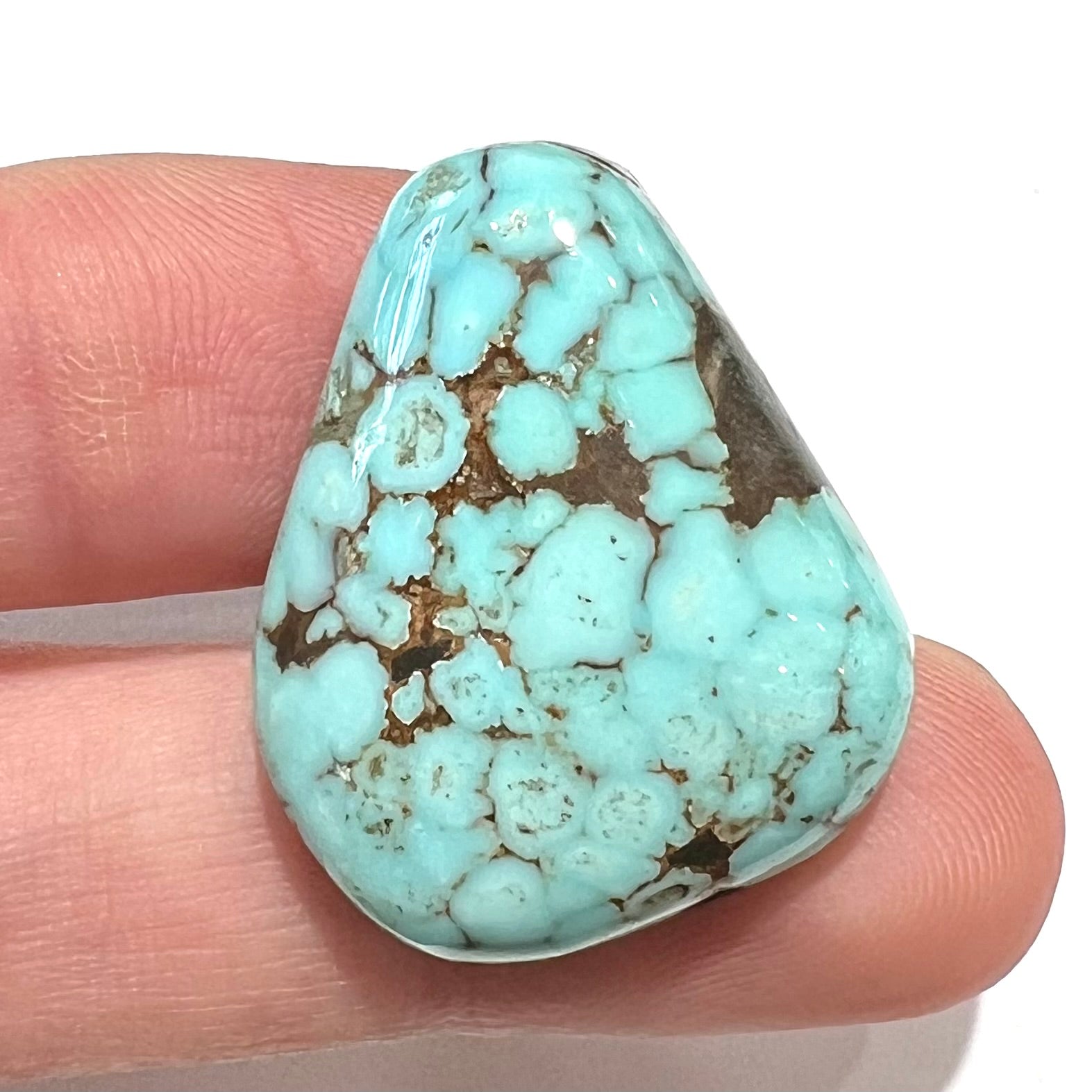 Natural Grasshopper American Turquoise Untreated Cabochon Stone Gemstone shops 16.90 carats 27mm x 13mm (approx)