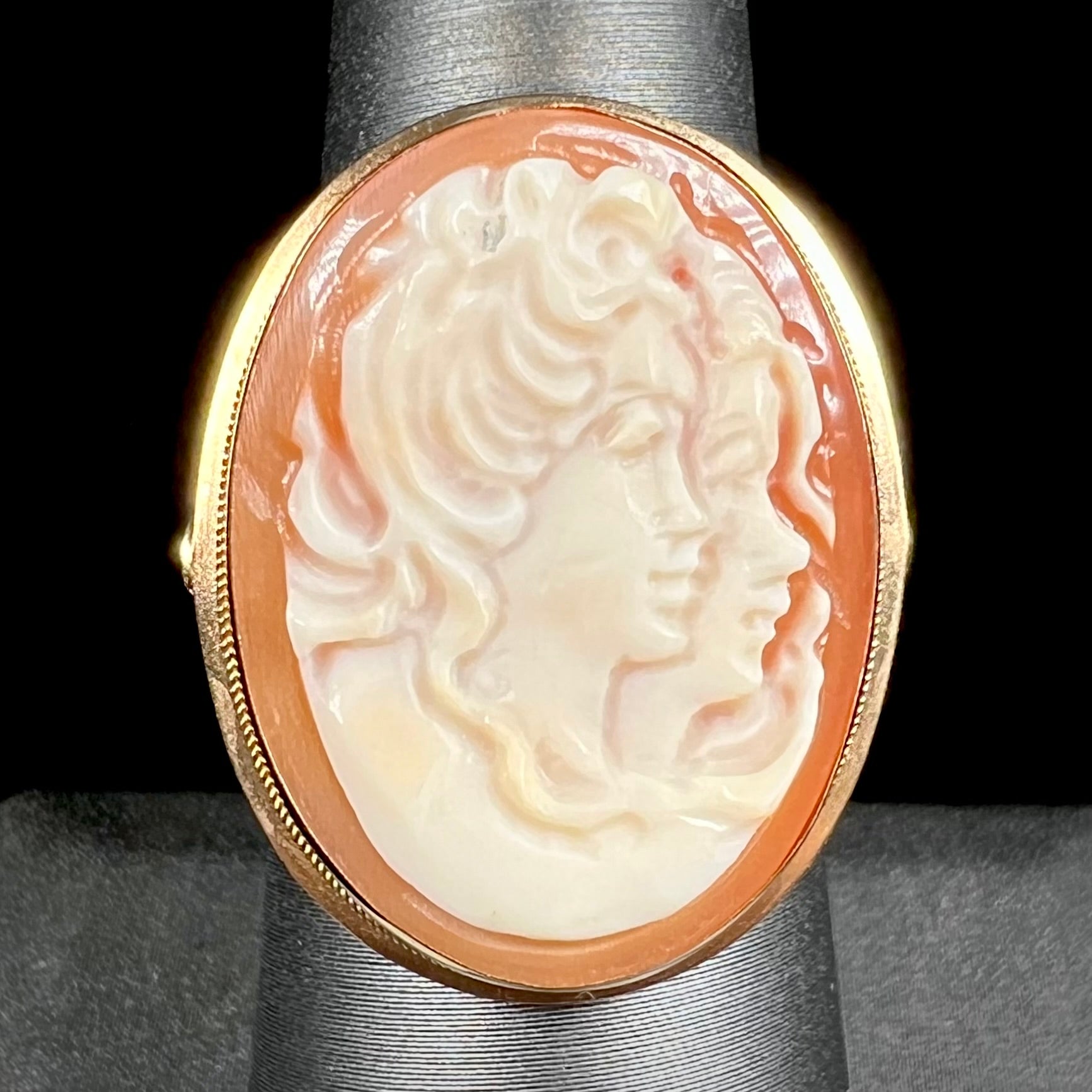 Antique buy Italian Carved Shell Cameo with Name on back