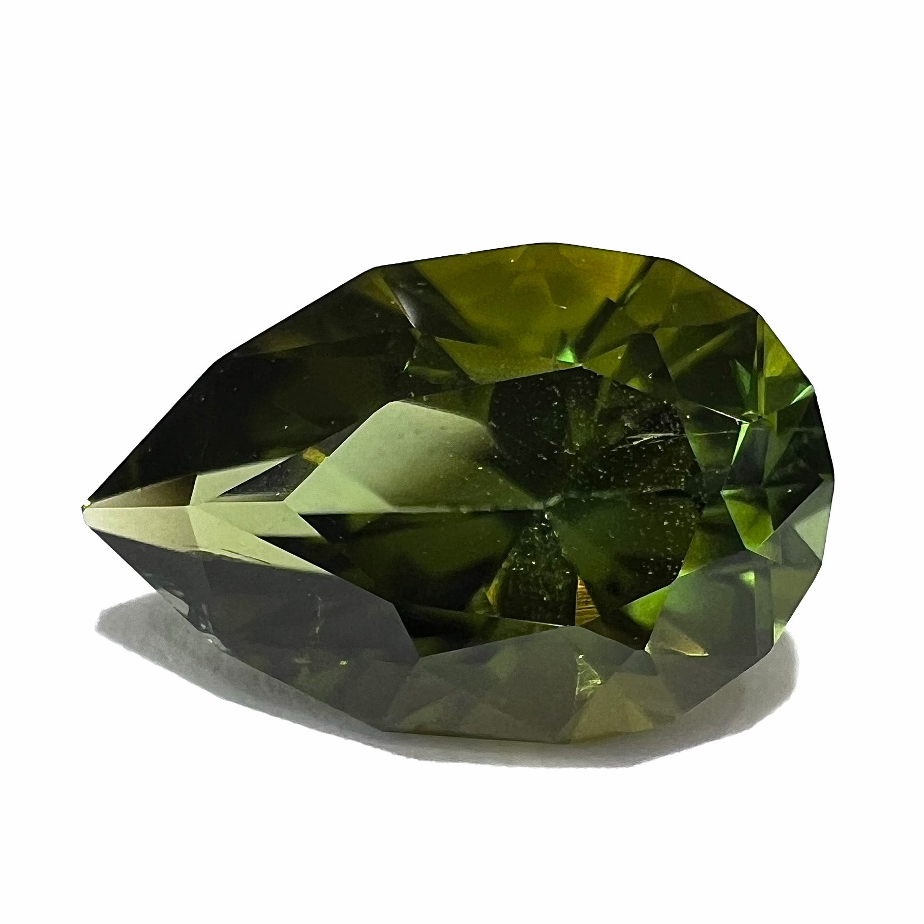 5.15-Carat Natural outlets Tourmaline Loose Gemstone Bi-Color 14X10X5.5mm Tourmaline Pear Cabochon Tourmaline S103