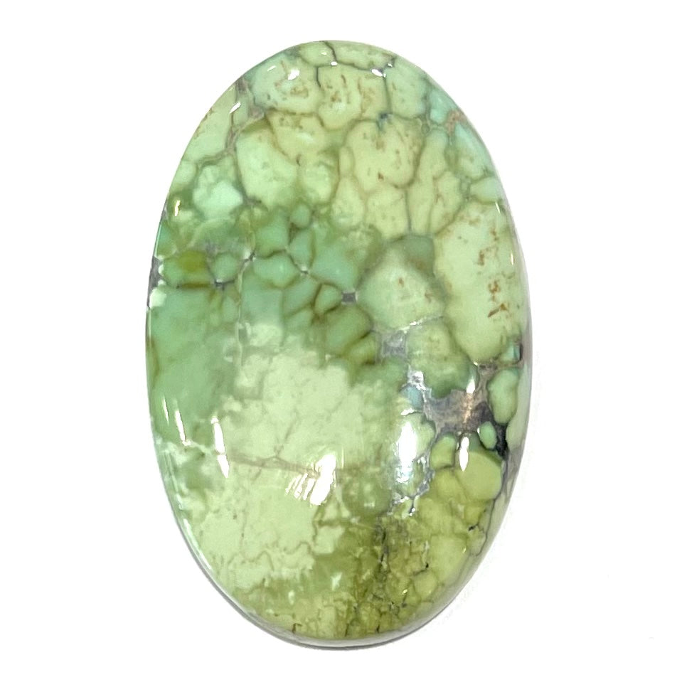 50.4 ct (40x35.5x6.5 mm) offers Stabilized #8 Web Turquoise Cabochon Gemstone, # IG 04