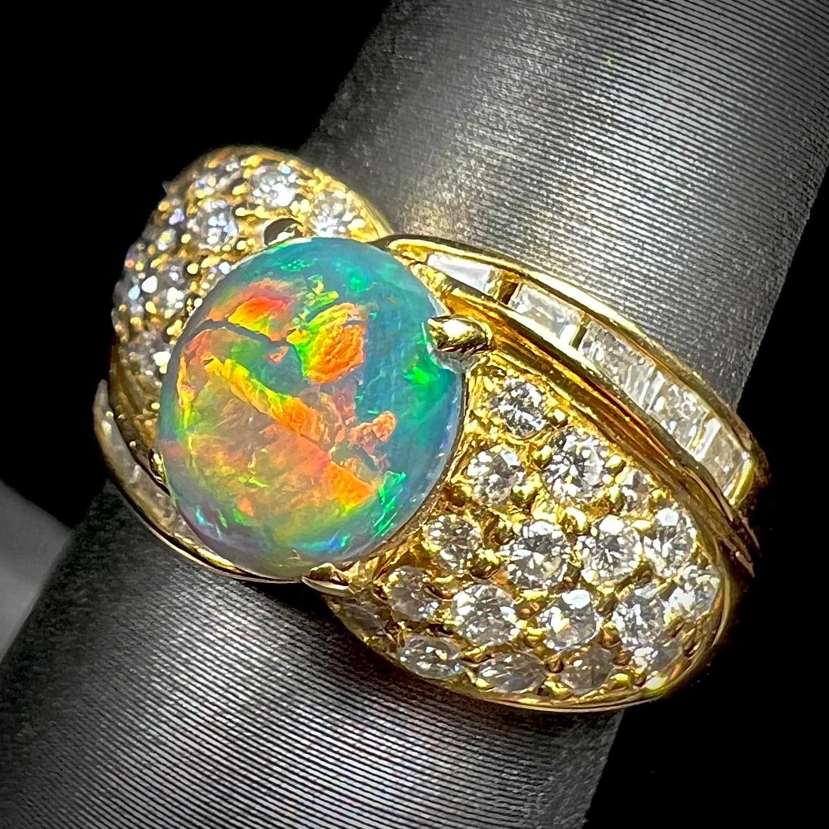 Burton's Men's Mexican Fire Opal Ring