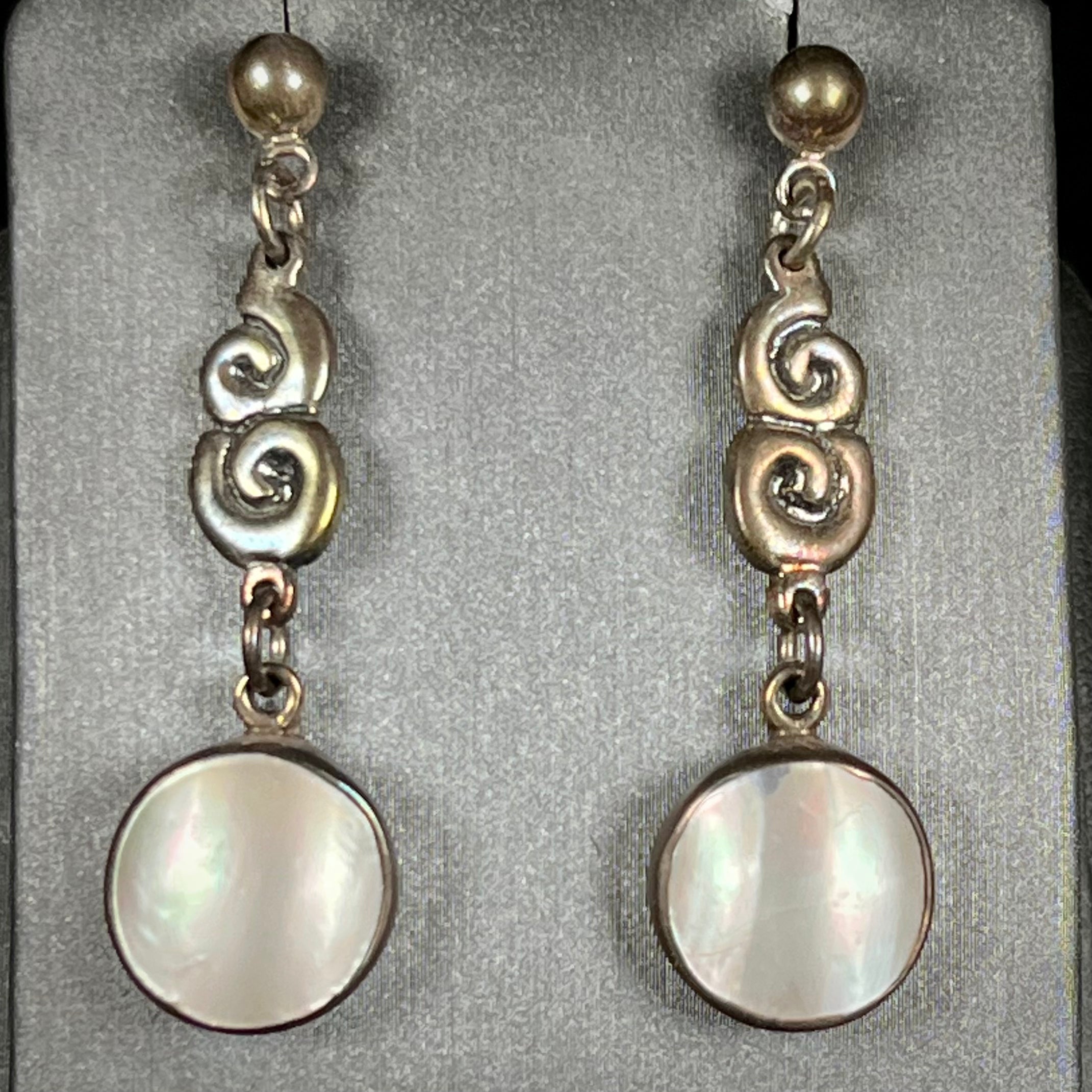 ELLE Sterling Silver Mother Of Pearl Drop newest Earrings NWOT