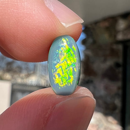 1.96ct Lightning Ridge Black Opal, Chinese Writing Pattern | #E227