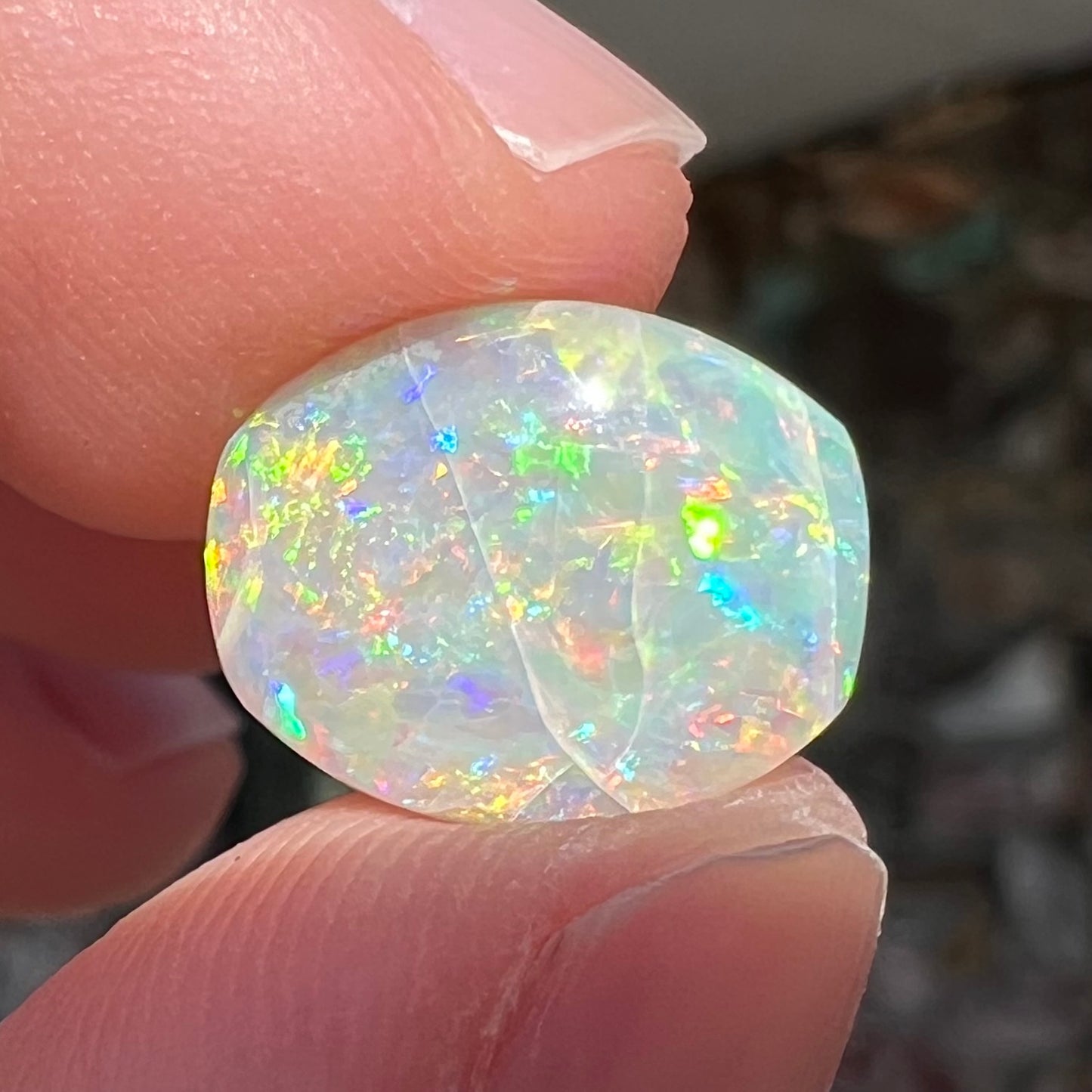 3.11ct Lightning Ridge Light Opal, crazed | #E224