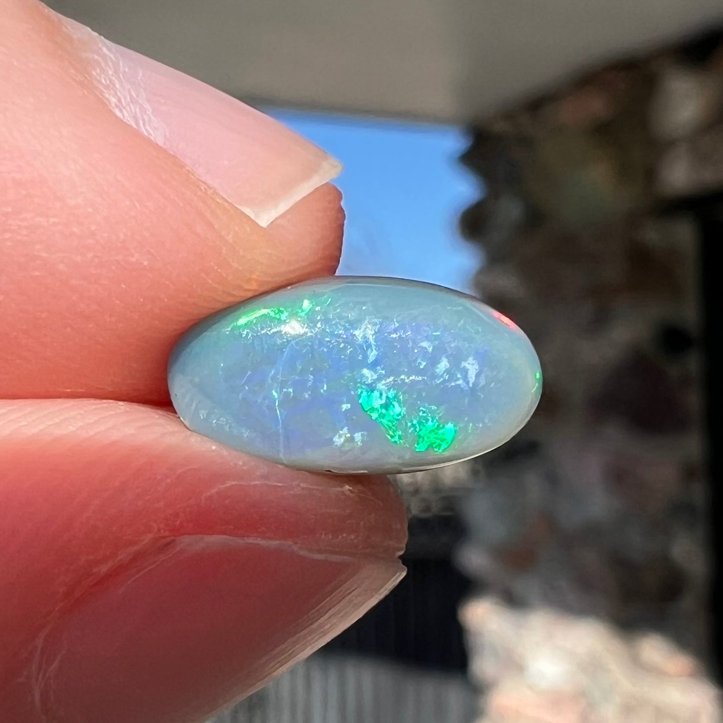 1.96ct Lightning Ridge Black Opal, Chinese Writing Pattern | #E227