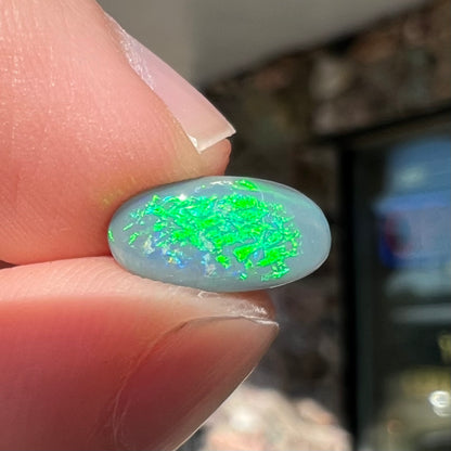 1.96ct Lightning Ridge Black Opal, Chinese Writing Pattern | #E227