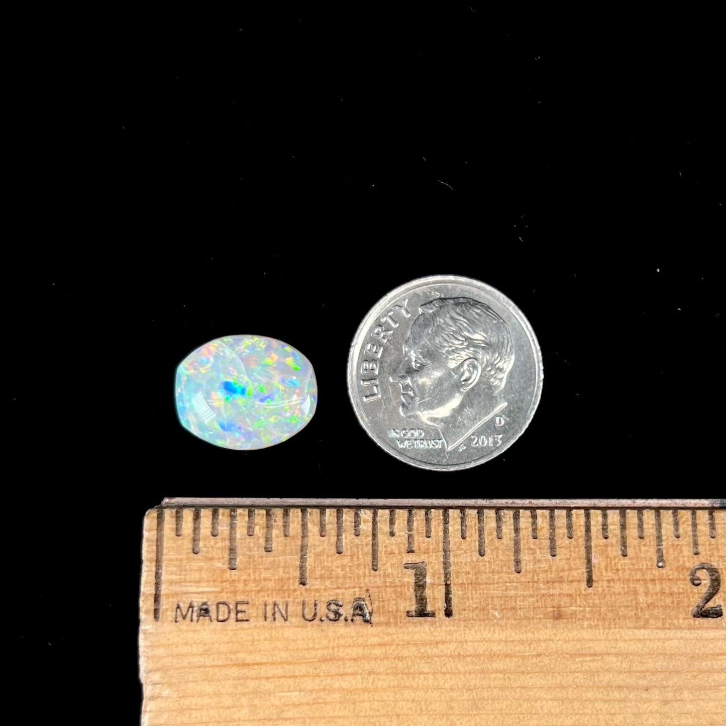 3.11ct Lightning Ridge Light Opal, crazed | #E224