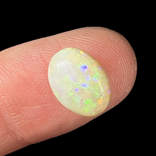 A loose white opal from Andamooka, Australia.