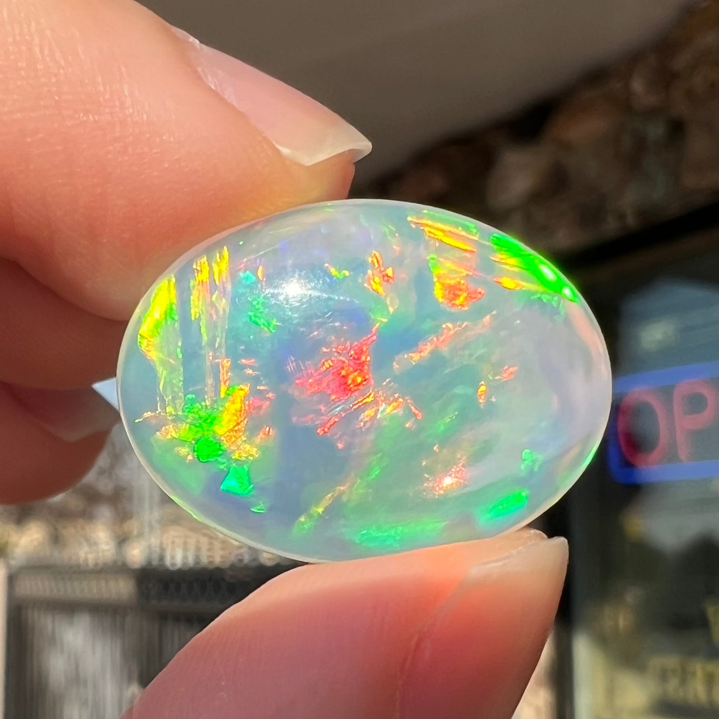 15.33ct Ethiopian Crystal Fire Opal | #E193