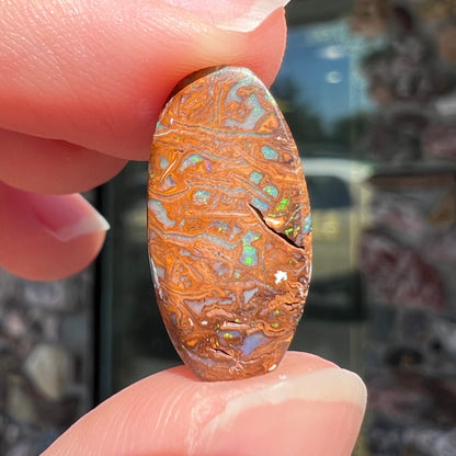 Back of ironstone matrix boulder opal.