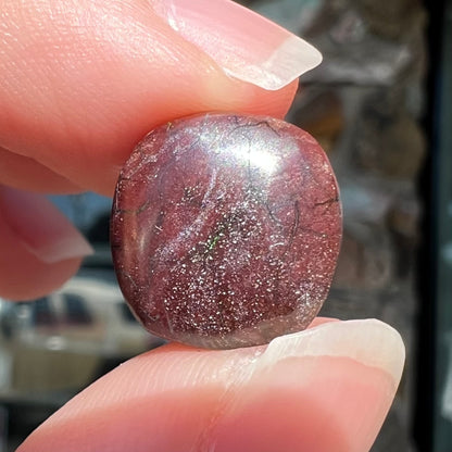 Red ironstone matrix of a boulder opal.