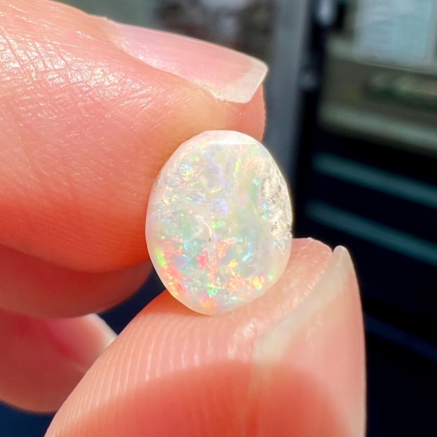 1.43ct Coober Pedy White Opal, crazed | #E73