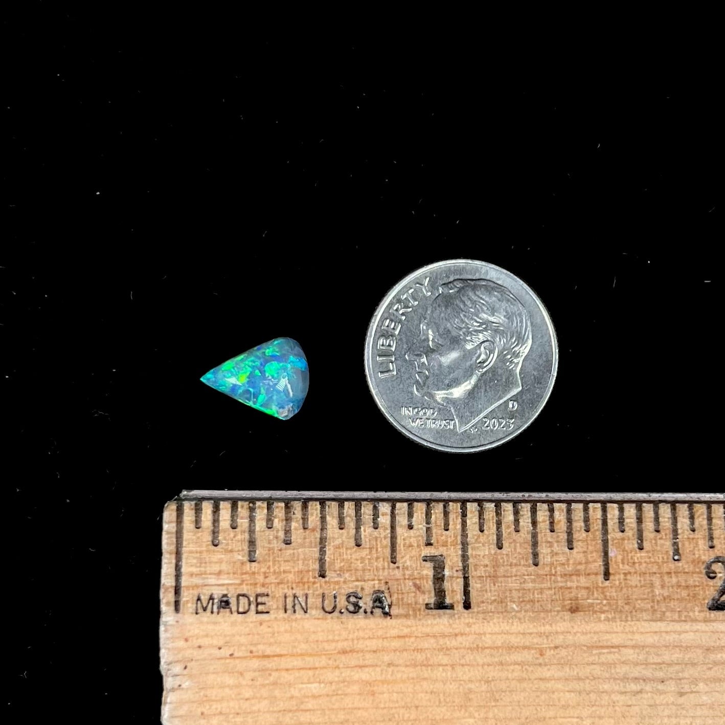 1.40ct Lightning Ridge Semi-Black Crystal Opal | #E55