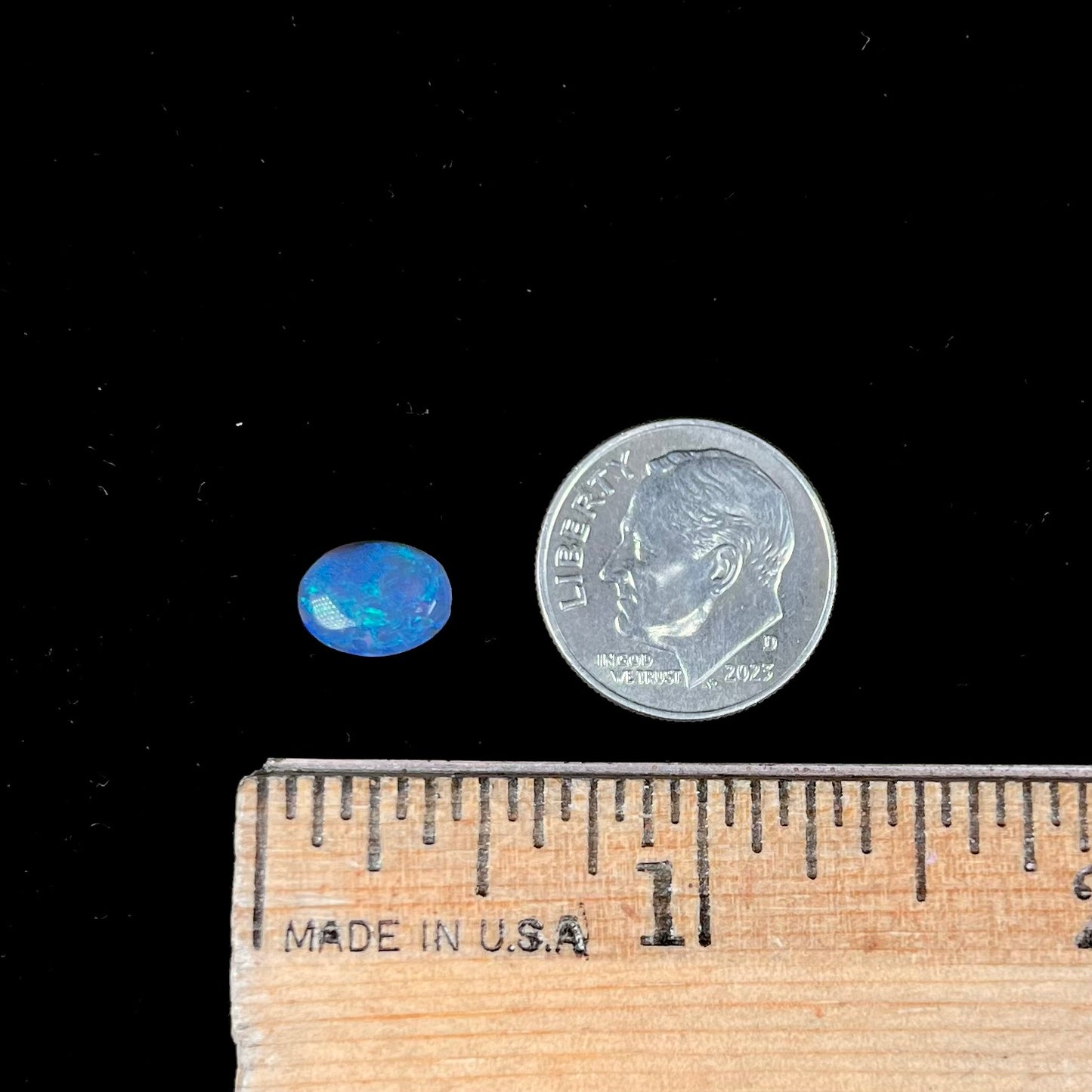 1.41ct Lightning Ridge Black Crystal Opal | #E65