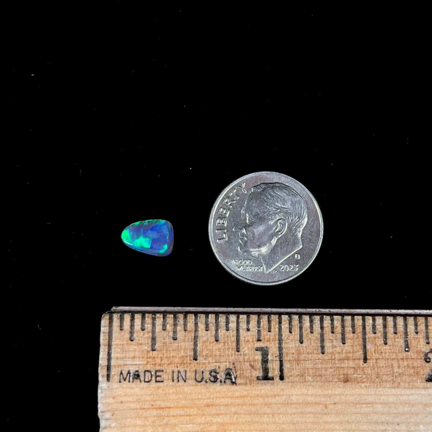 0.63ct Lightning Ridge Semi-Black Crystal Opal | #E62