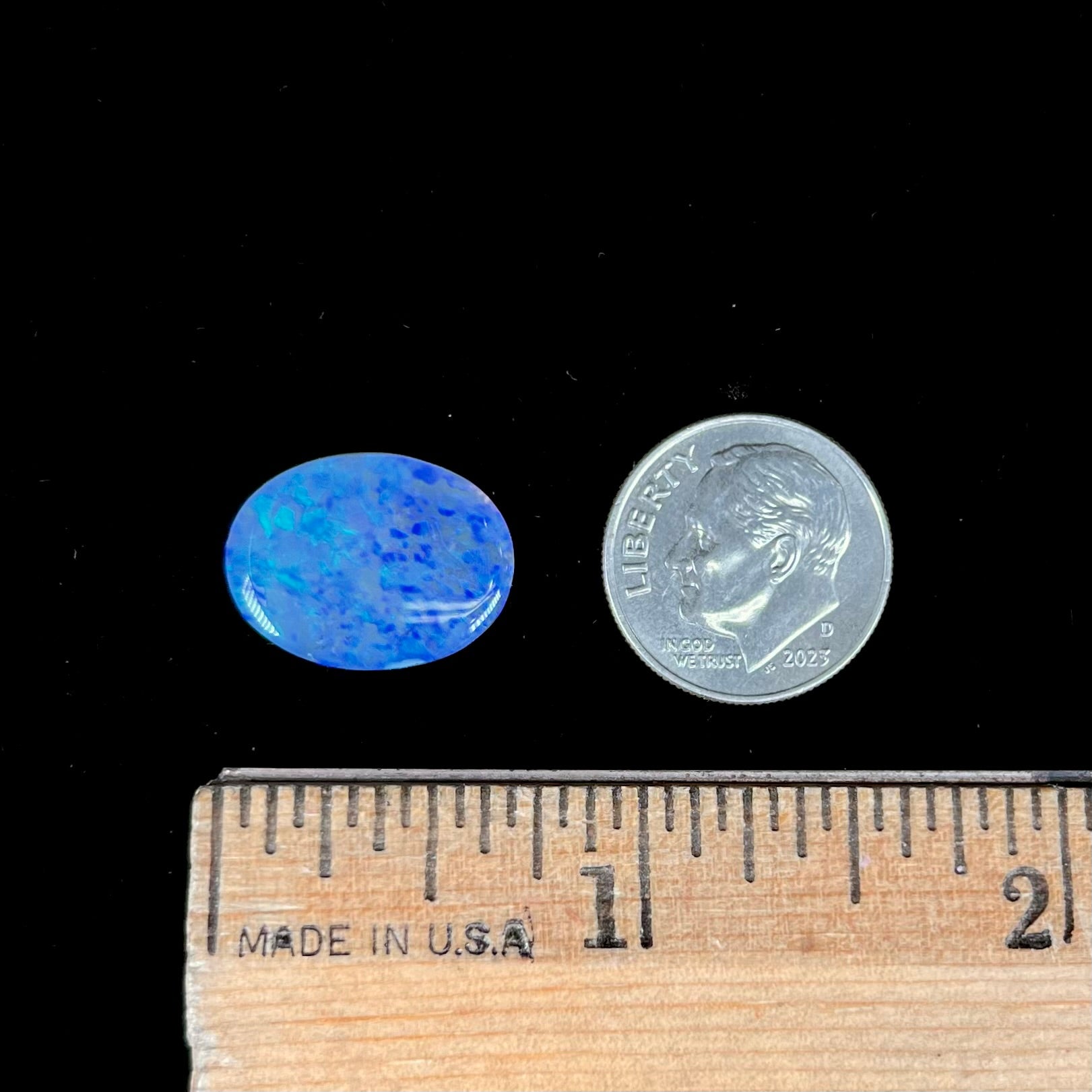 Lightning Ridge Picture stone Opal Cabochon good | Natural Opal | Hand cut in Oregon, USA by Ecotone Lapidaries.