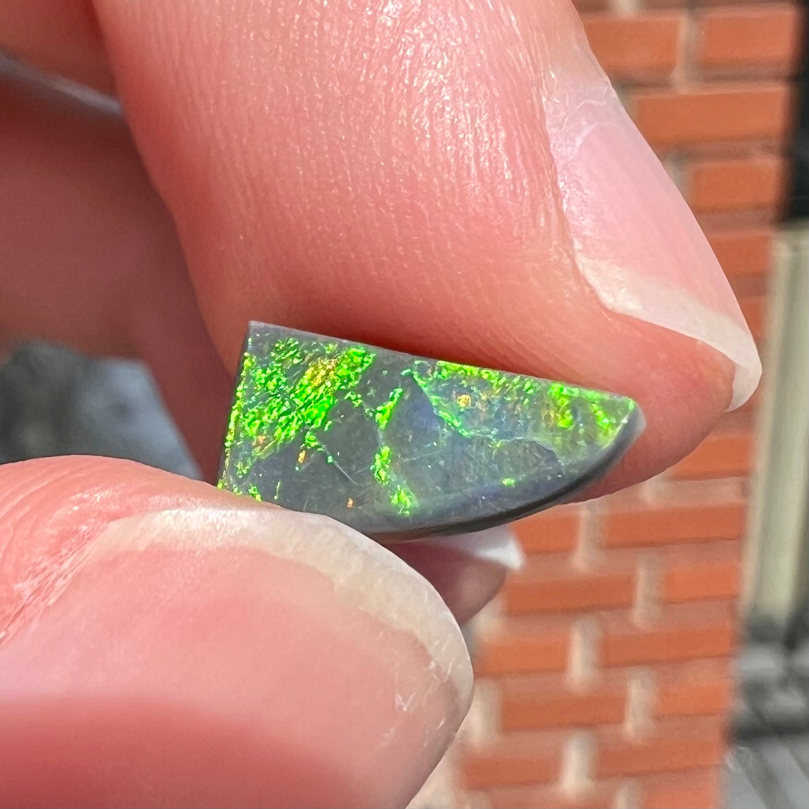 14.5 x 7.7 x 3 mm - 1.9 Carat - Video - Freeform - Australian Opal - Lightning Ridge - Gemstone Supplies - sale FR37