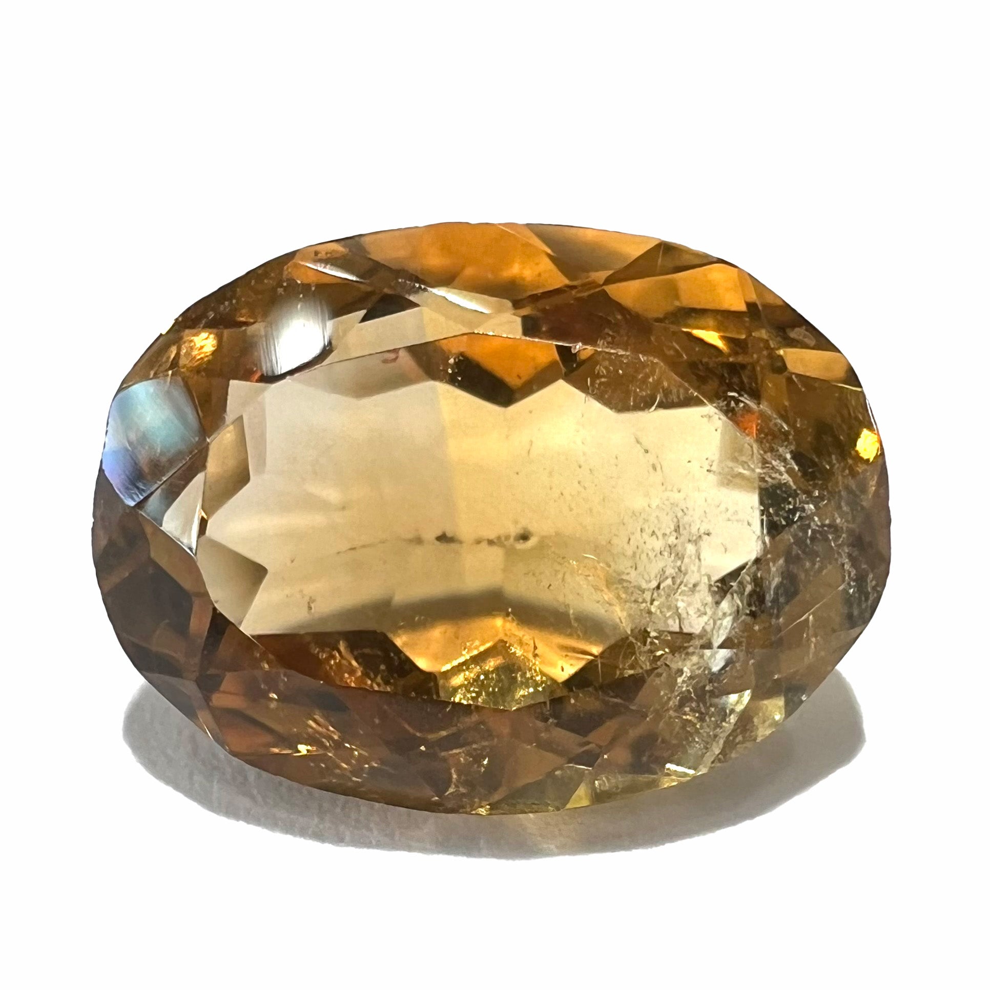 Citrine store Faceted Oval Cabochon 23x16 mm size Weight 22 Cts Code # C5 AAA Quality- Natural Citrine Faceted Oval Cabs