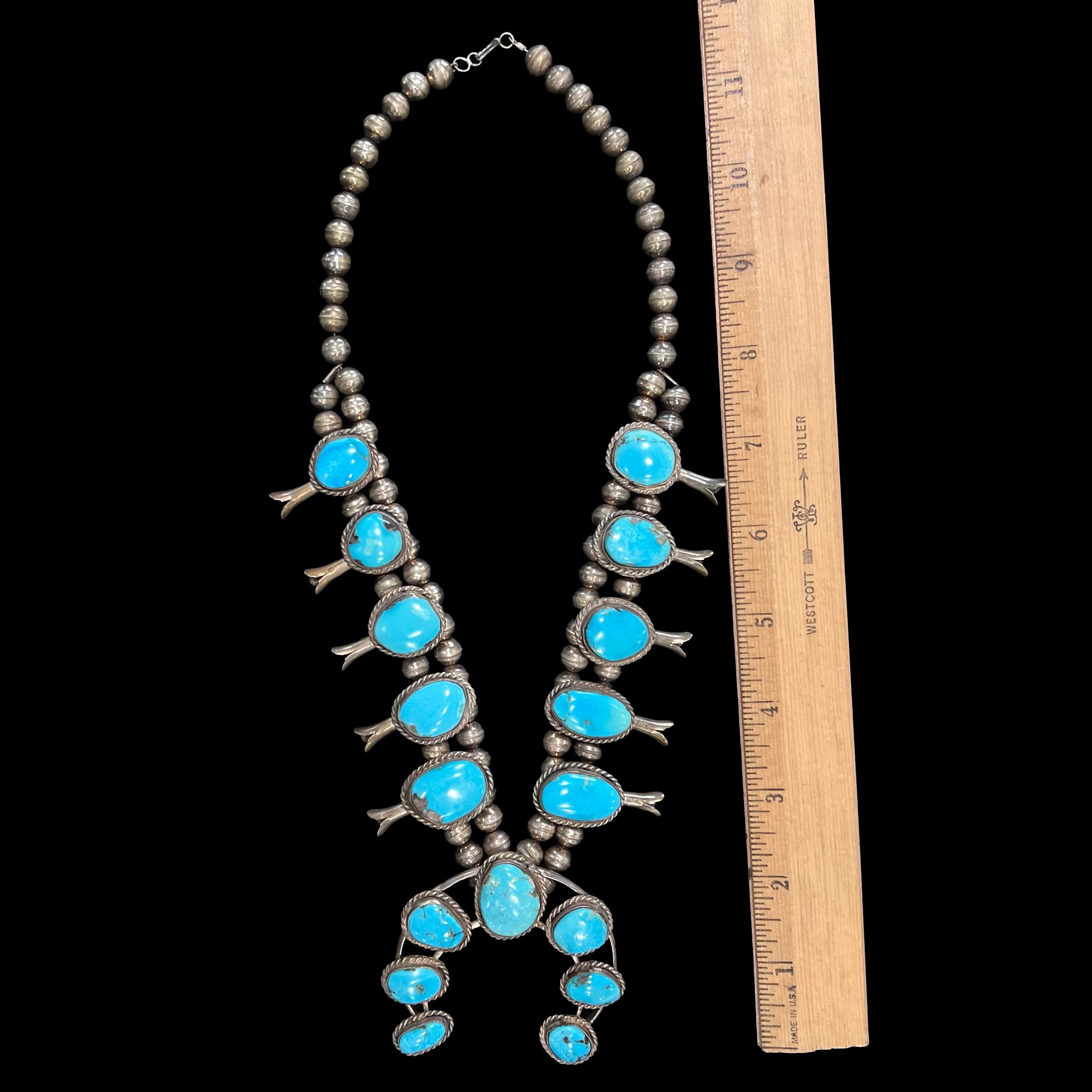 Necklace outlet for child turquoise made