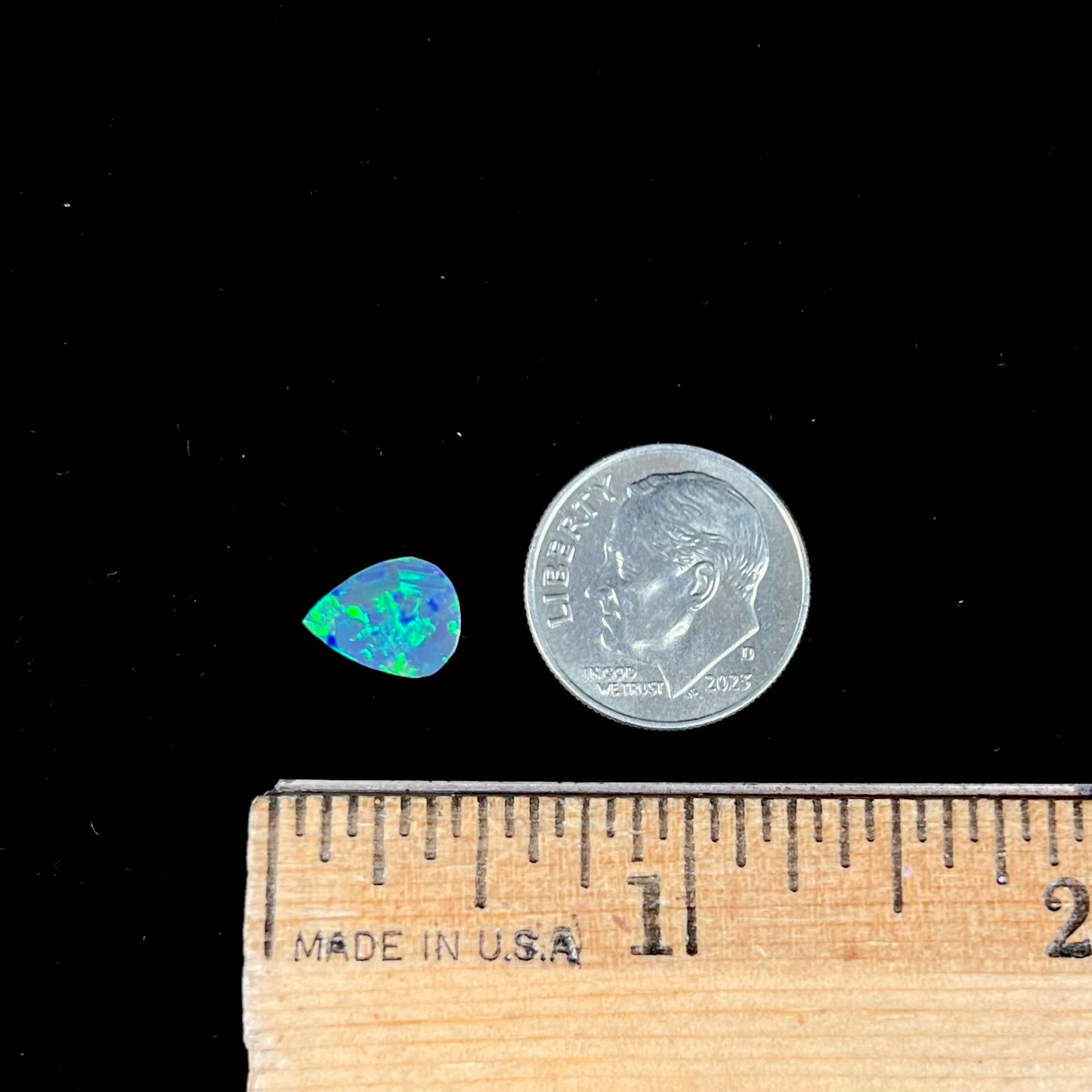 0.65ct Lightning Ridge Semi-Black Crystal Opal | #E63