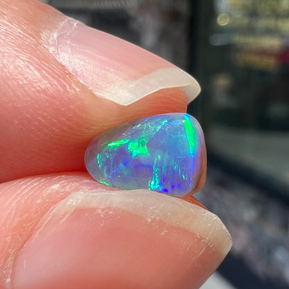 0.63ct Lightning Ridge Semi-Black Crystal Opal | #E62