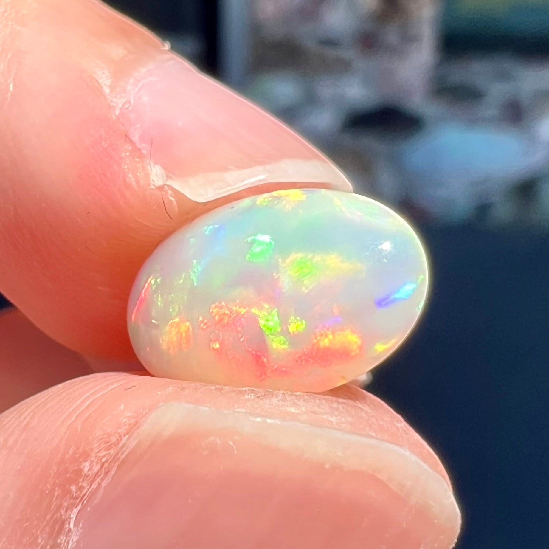 Gem white Crystal opal from Coober Pedy Australia .75 factory ct