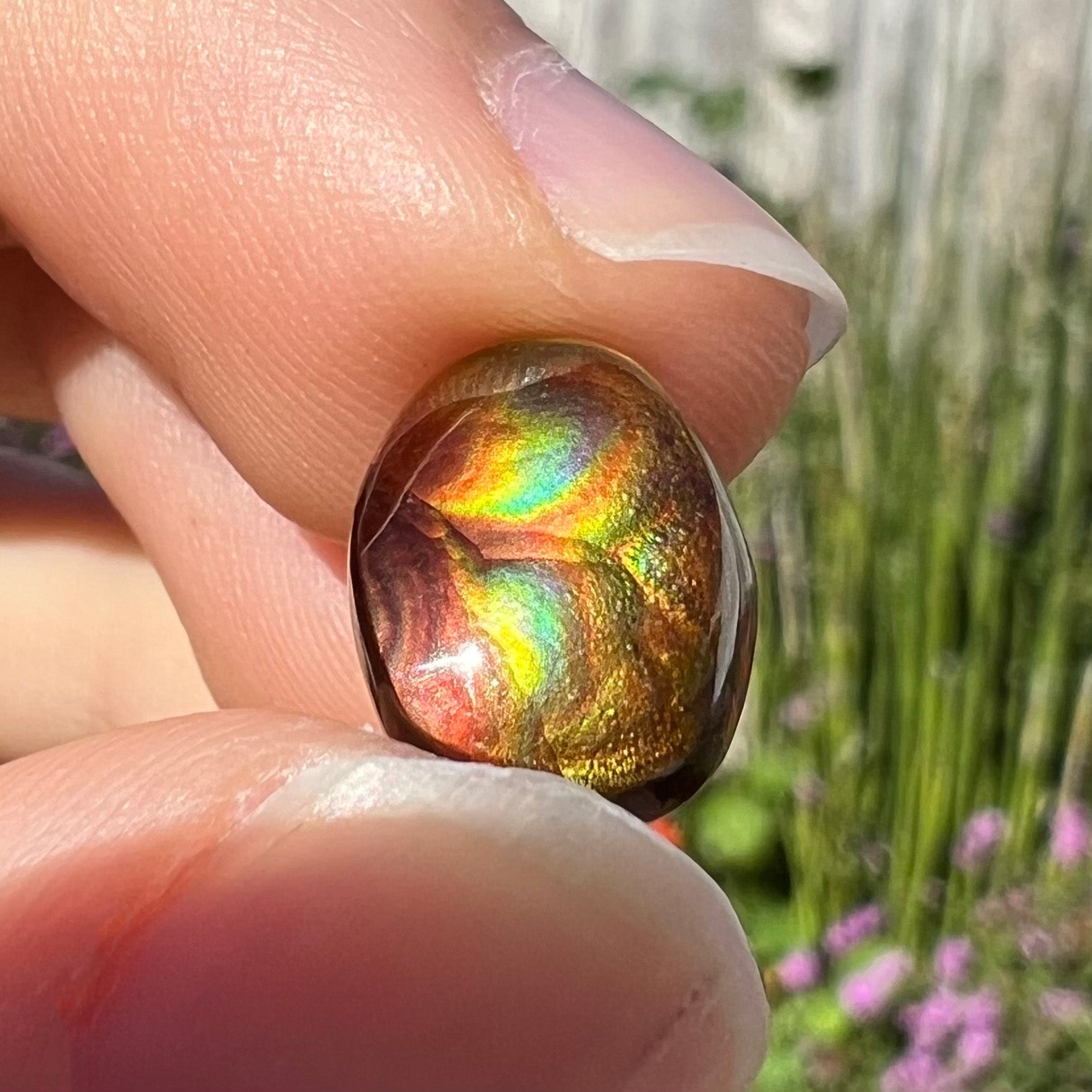 Fire agate store cabochon