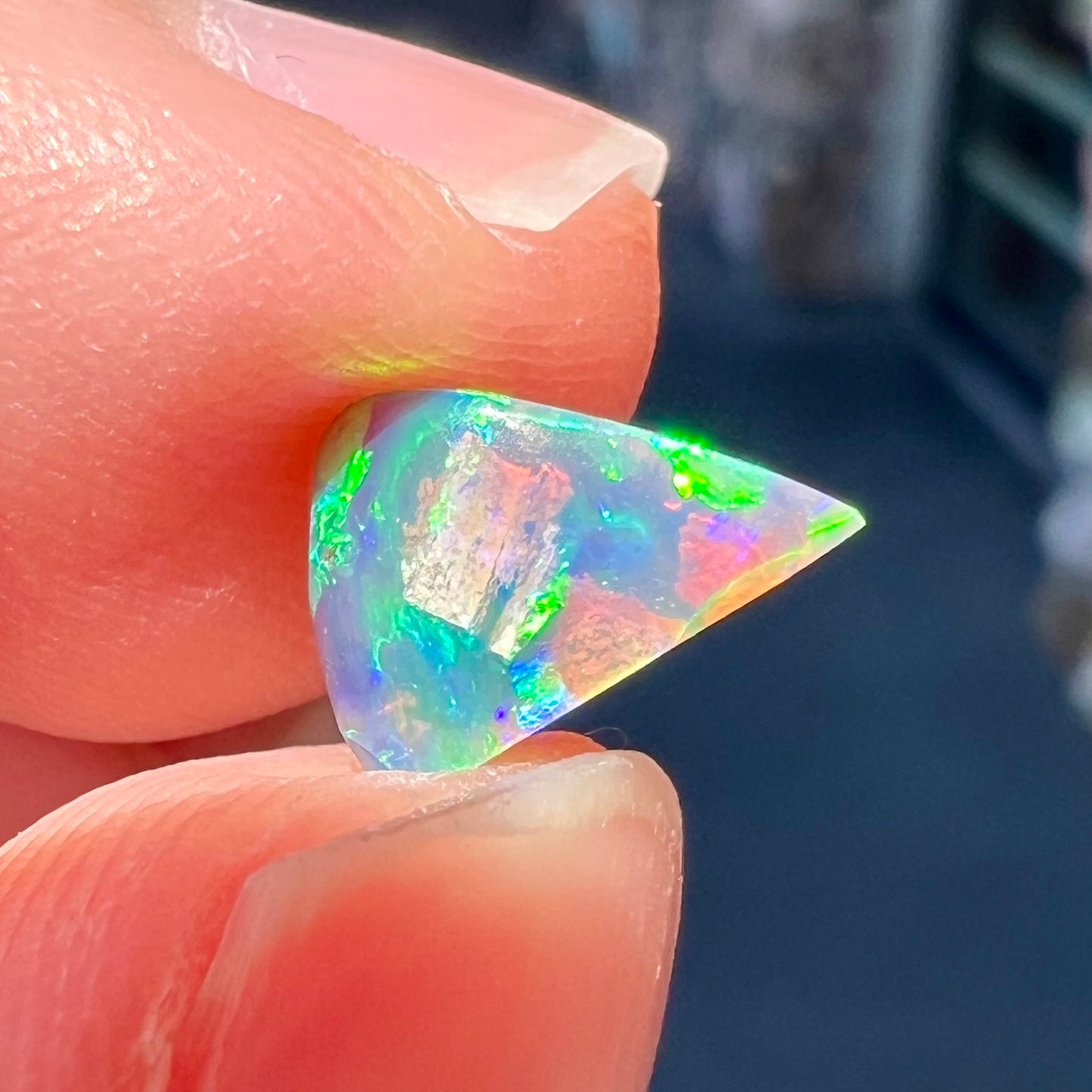 0.85ct Vivid Lightning Ridge Semi-Black Semi-Crystal Opal | #E71