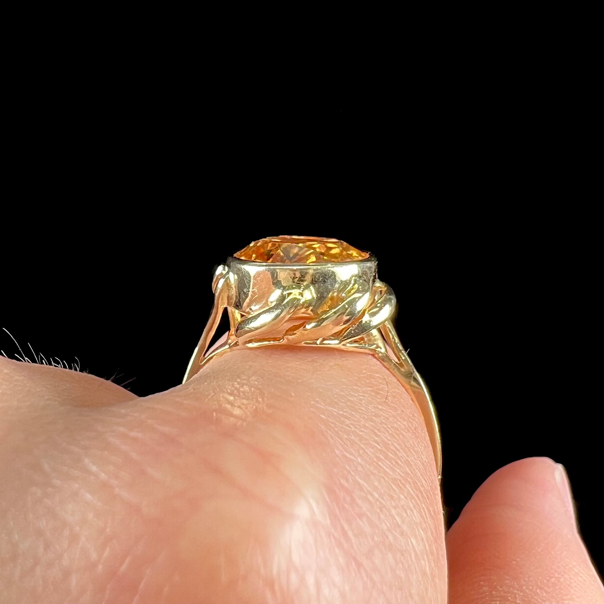 Yellow Gold Color Change Garnet Solitaire Ring | Burton's