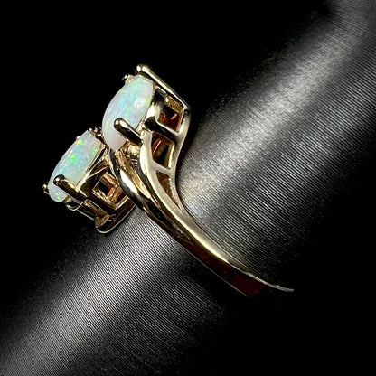 Sabre | Two-Stone Marquise Opal Ring in 14kt Gold