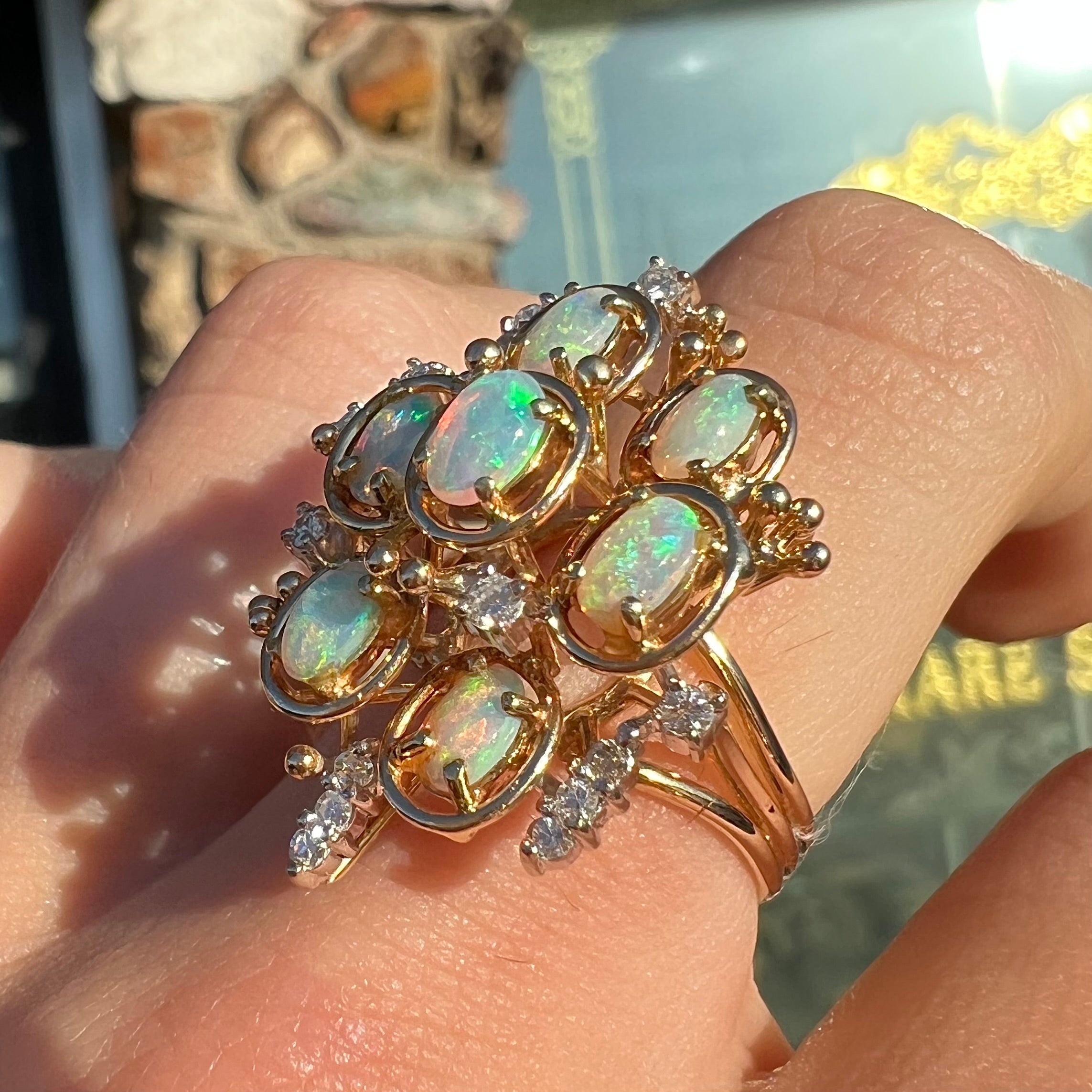 Vintage gold store opal ring