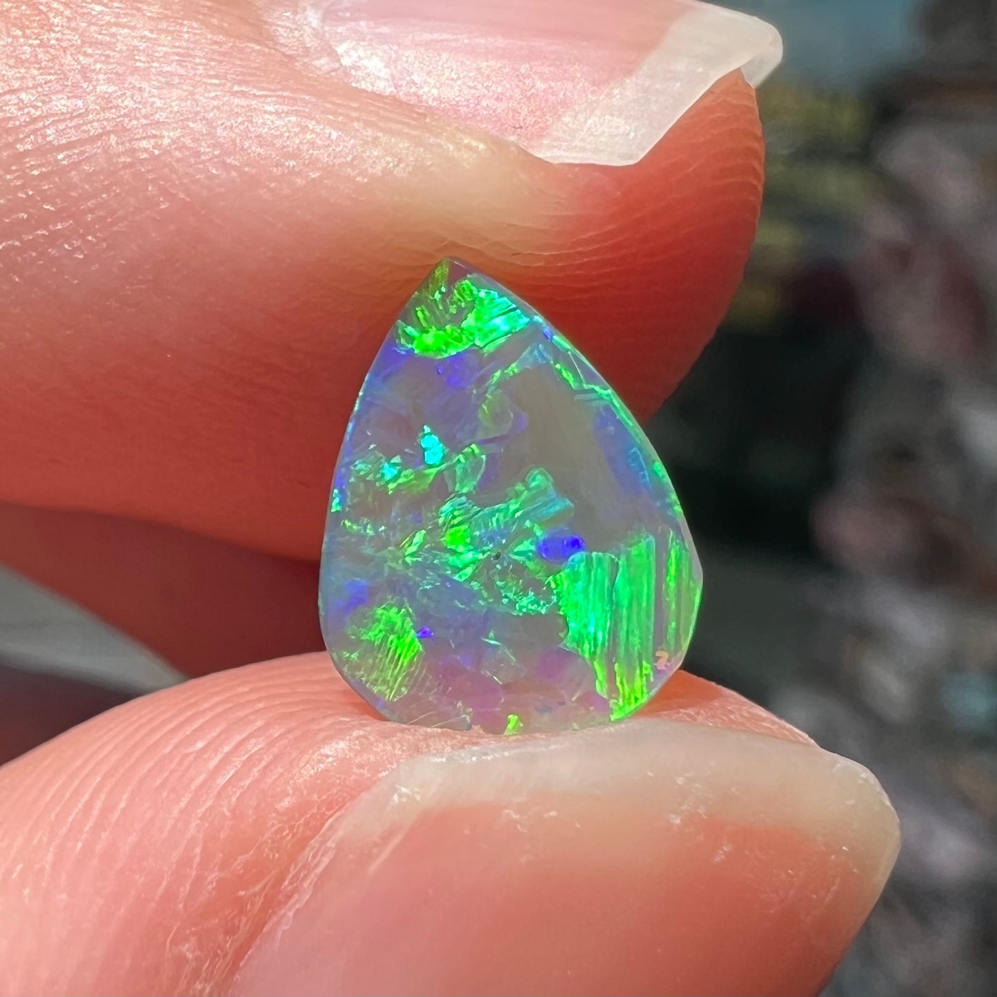 0.65ct Lightning Ridge Semi-Black Crystal Opal | #E63