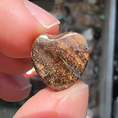 5.90ct Quilpie Boulder Opal Heart | #E110