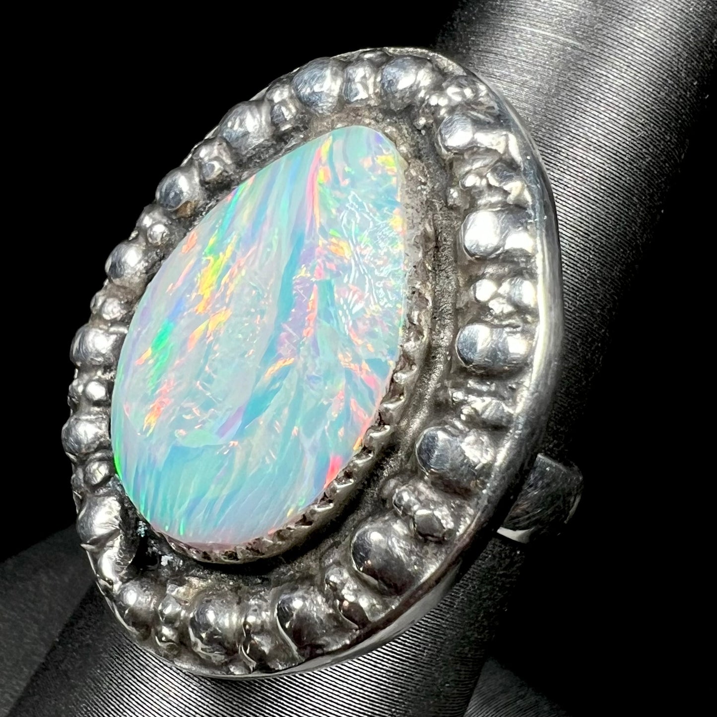 Sue "The Synthetic" | Lab Created Opal Statement Ring in Sterling Silver