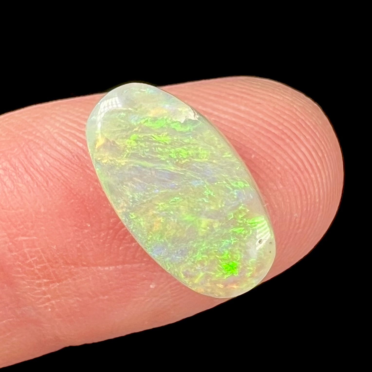 Lightning Ridge Picture stone Opal Cabochon | Natural Opal | Hand cut in Oregon, USA by store Ecotone Lapidaries.