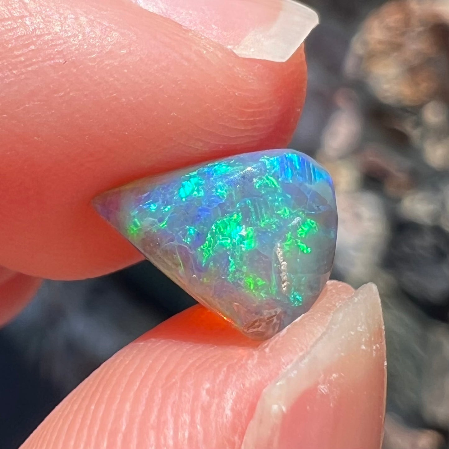 1.40ct Lightning Ridge Semi-Black Crystal Opal | #E55