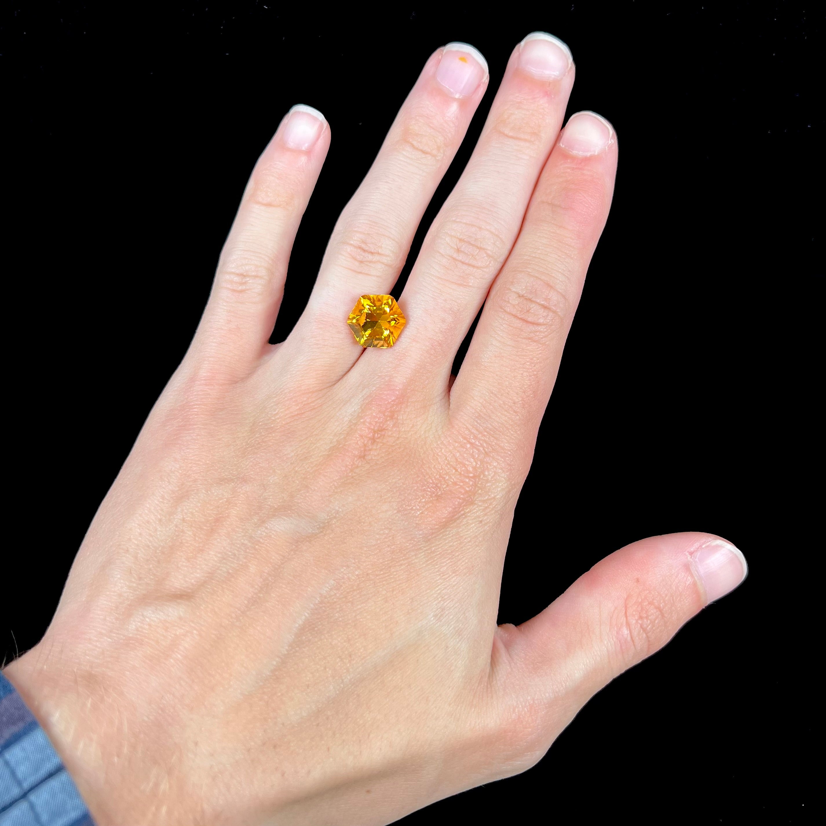 Citrine Quartz Pentagon Shape Faceted Gemstones - Loose Gemstones,Semi Precious Gemstones,7.10 CT 14x14x8MM, Citrine Gemstone selling Ring & Jewelry