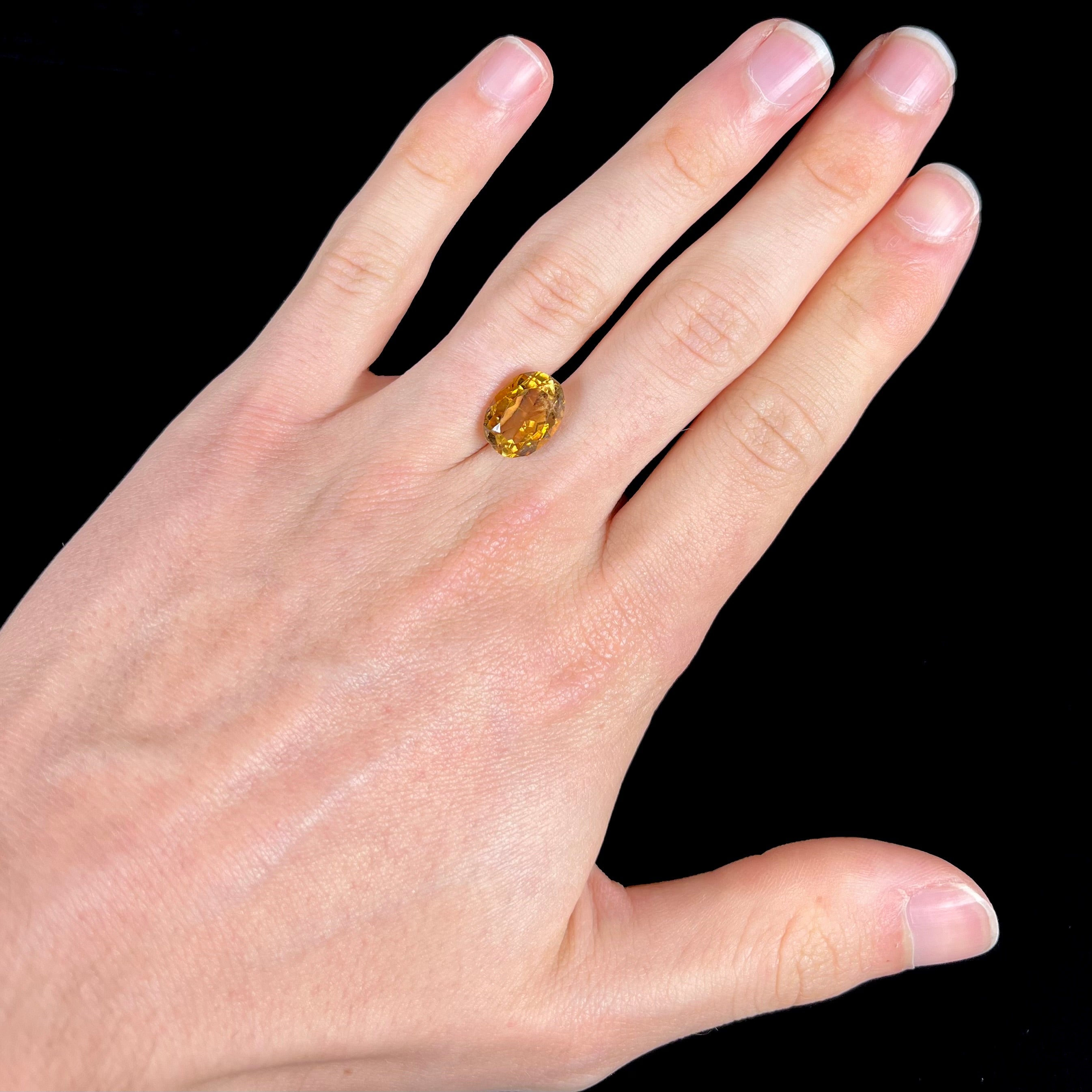 Round cut citrine cheapest loose stone 5.45 ct Golden yellow quartz loose gemstone for solitaire ring Faceted citrine gemstone