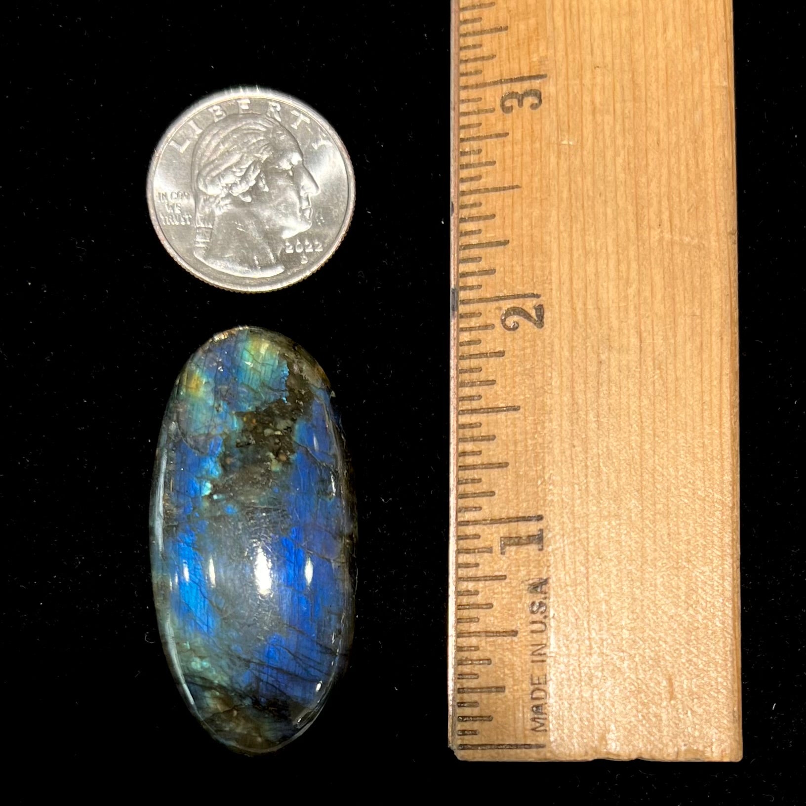 251.38 Carats! Natural Multi Labradorite Cabochon. 76x46 MM Oval Shape. Top Quality Multi Color Labradorite Cabochon. Loose buy Gemstone.