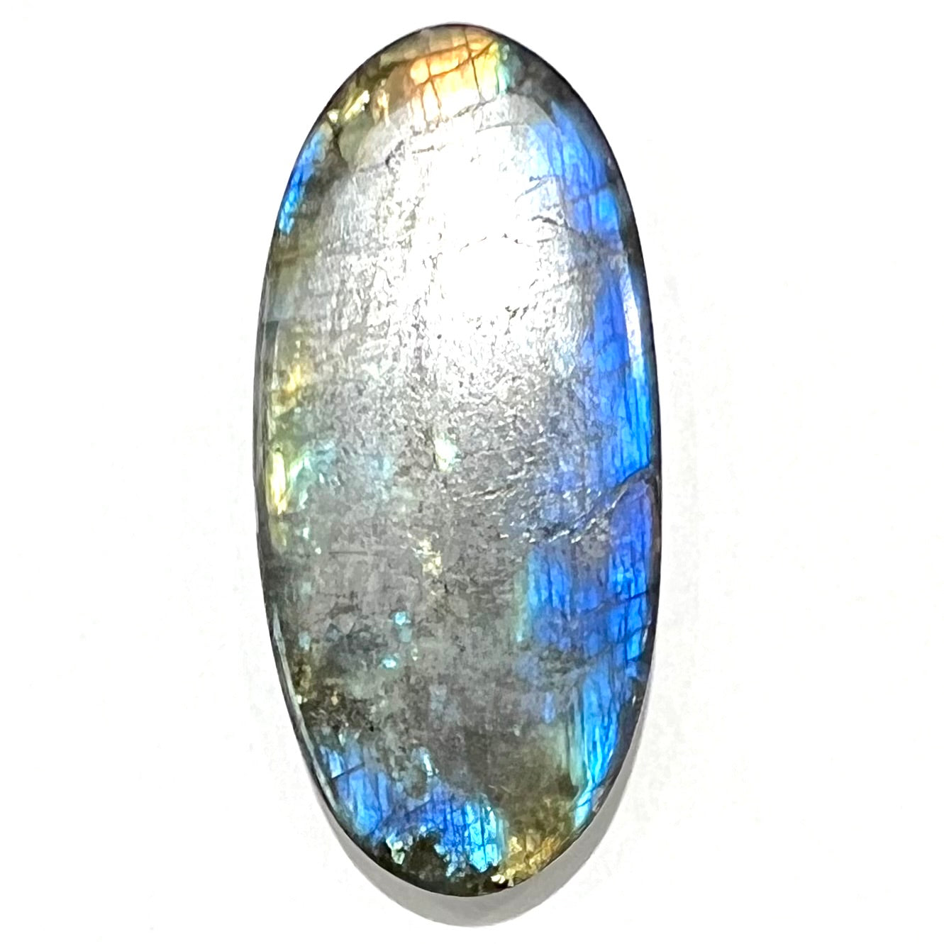 251.38 Carats! Natural Multi Labradorite Cabochon. 76x46 MM Oval Shape. Top Quality Multi store Color Labradorite Cabochon. Loose Gemstone.