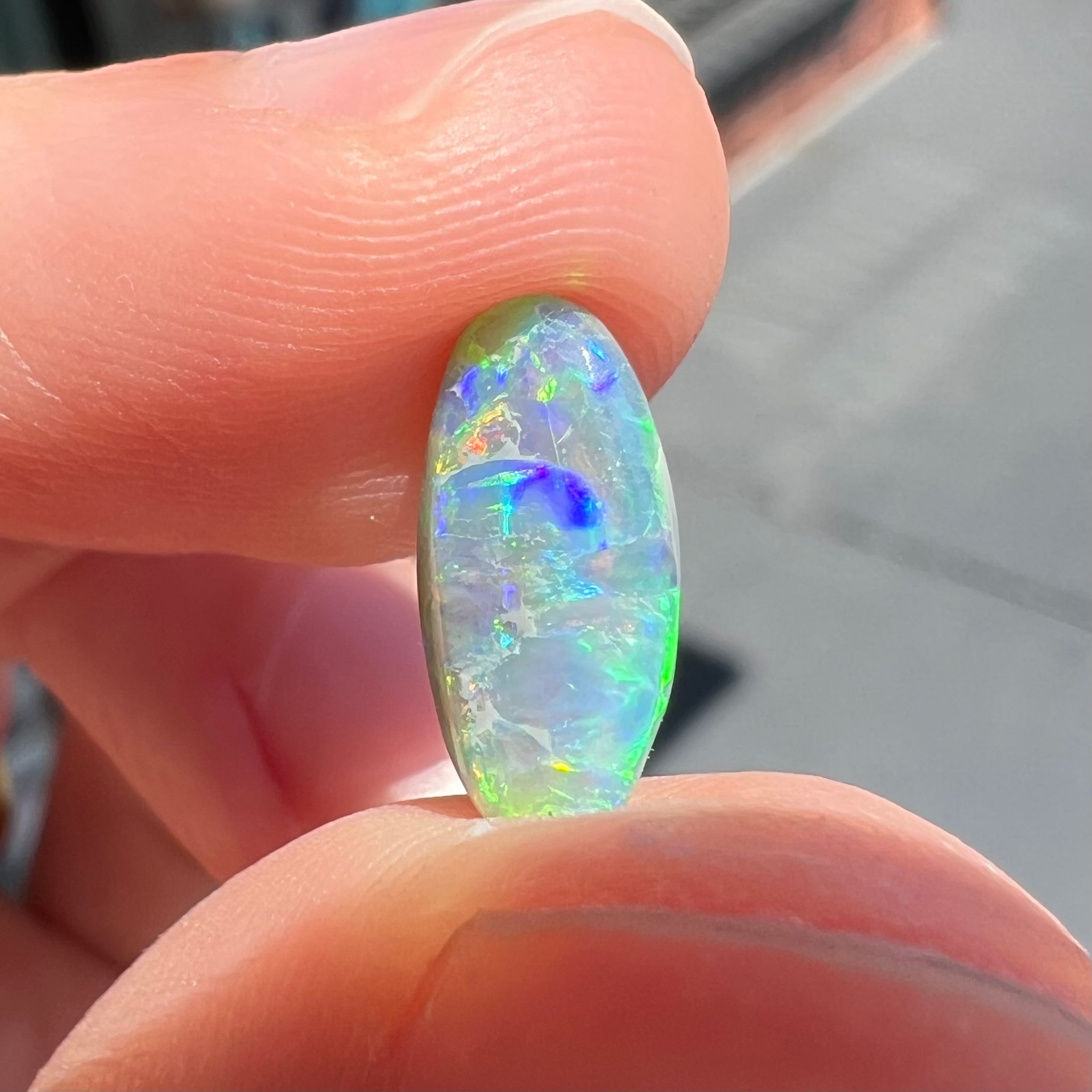 Lightning sold Ridge Semi-Black Jelly Opal with Bright Play of Color ALL COLORS SHOW