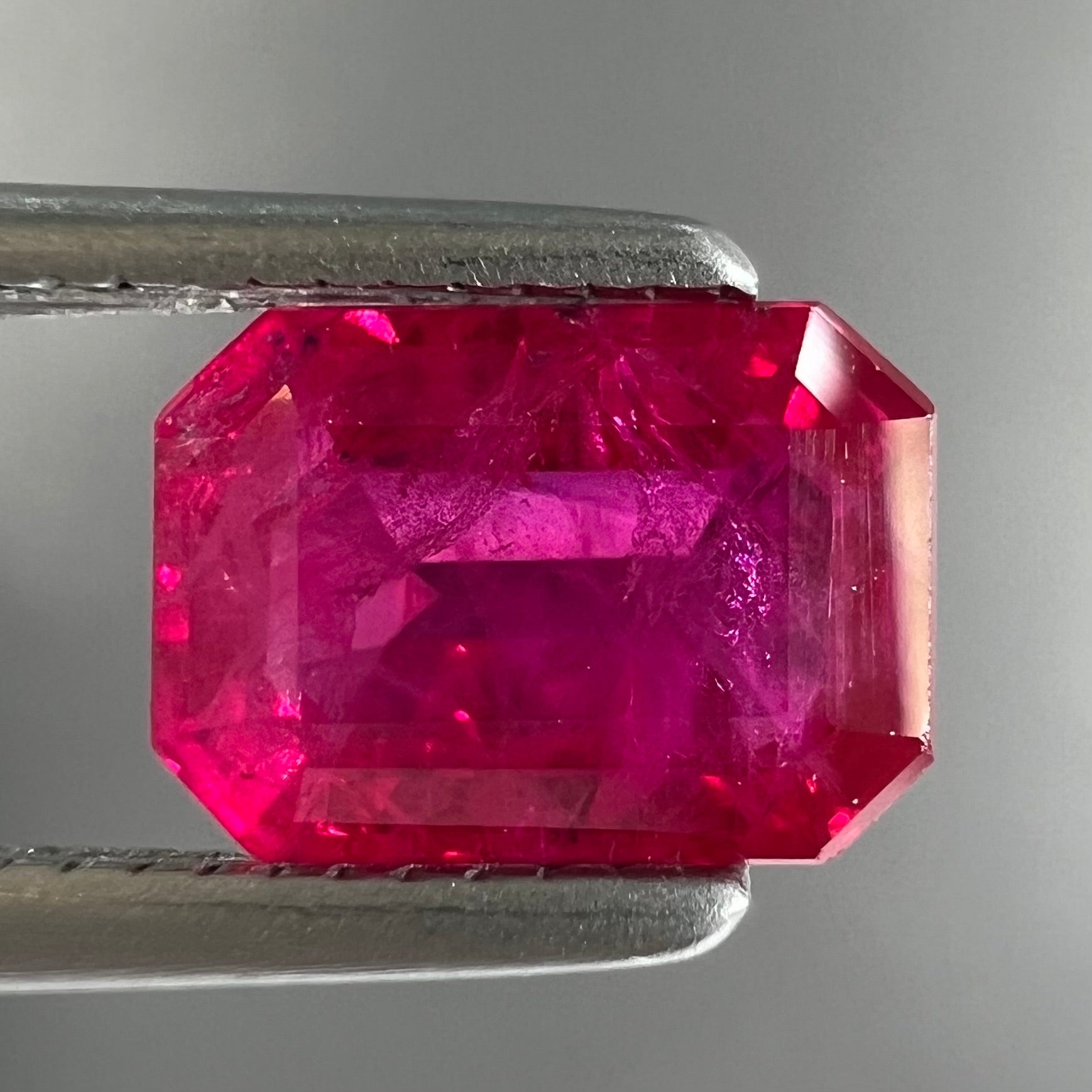 Natural Burma's Octagon Emerald cut Red Ruby 34.05 CT Certified Loose Gemstone Faceted cheapest Ruby Top Quality Loose Ruby Gemstone Jewelry Ring