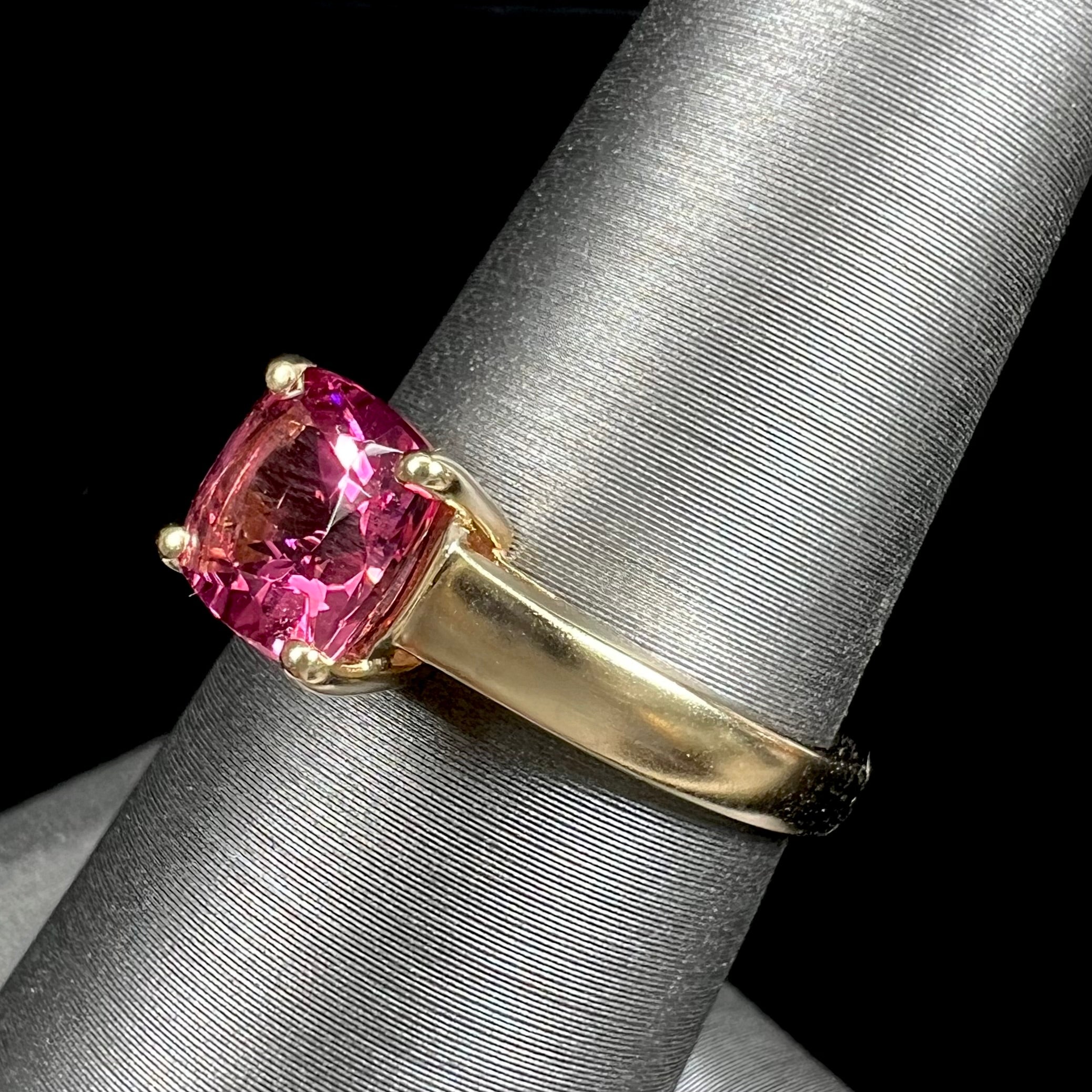 CUSTOM - Pink on sale Tourmaline Solitaire Gemstone Ring