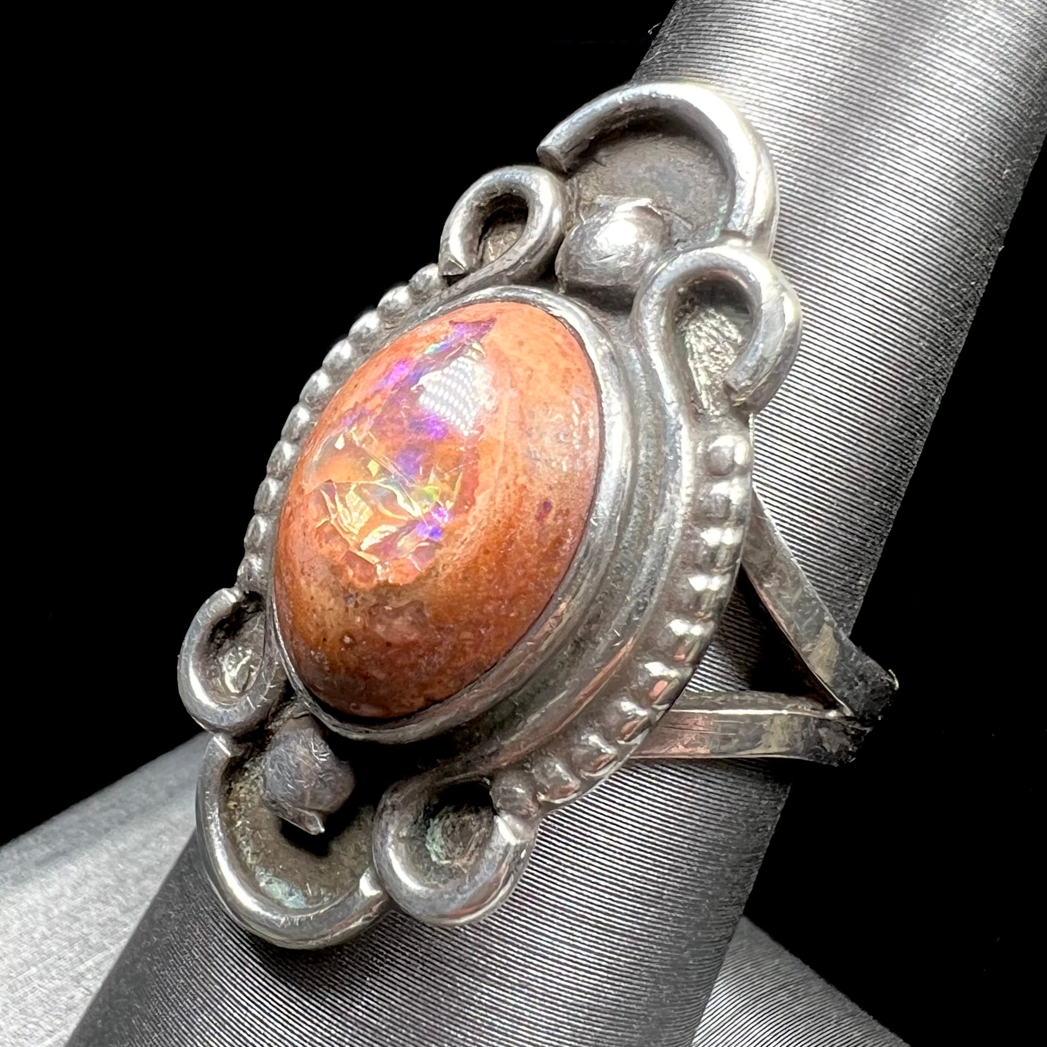 Vintage fire hot sale opal ring