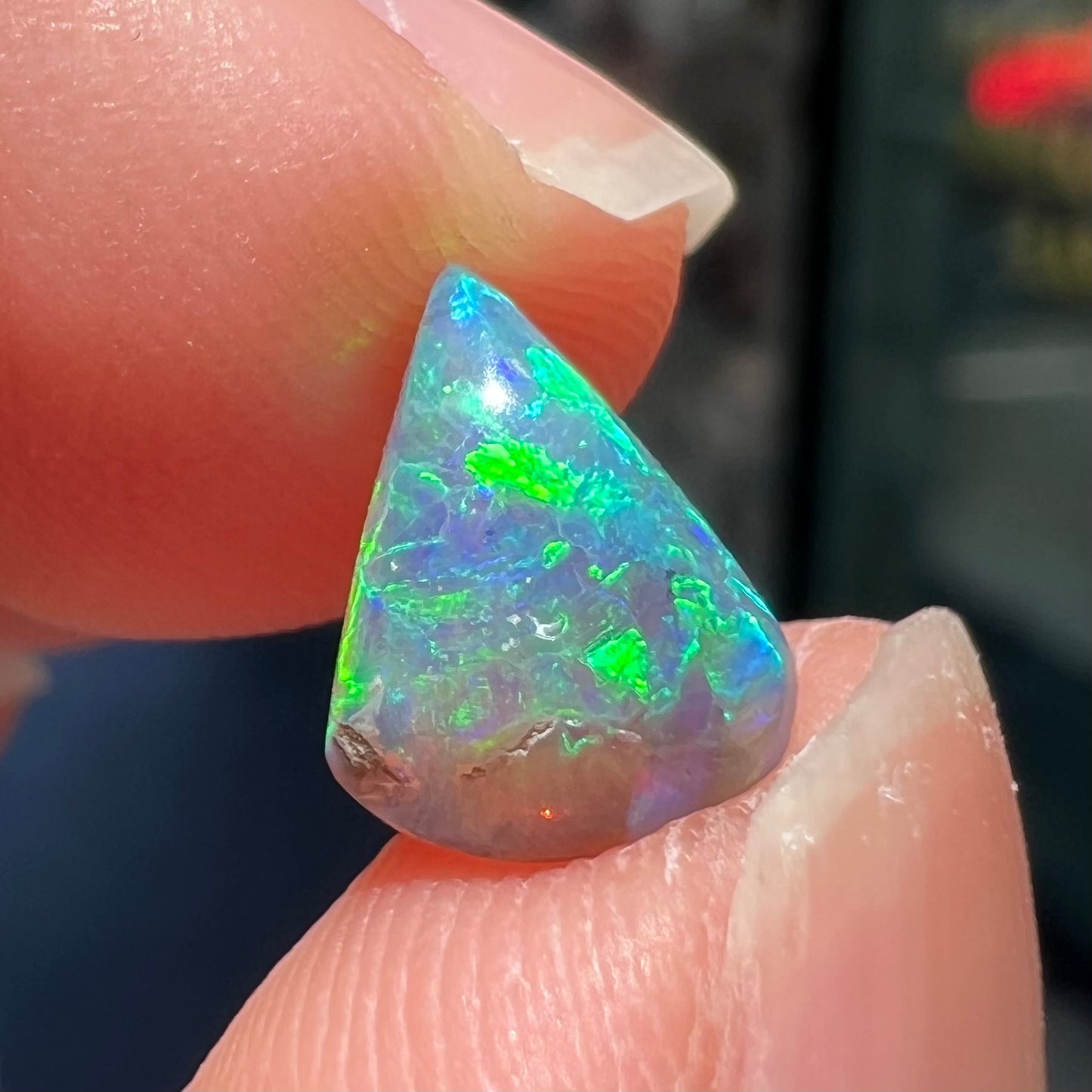 1.40ct Lightning Ridge Semi-Black Crystal Opal | #E55