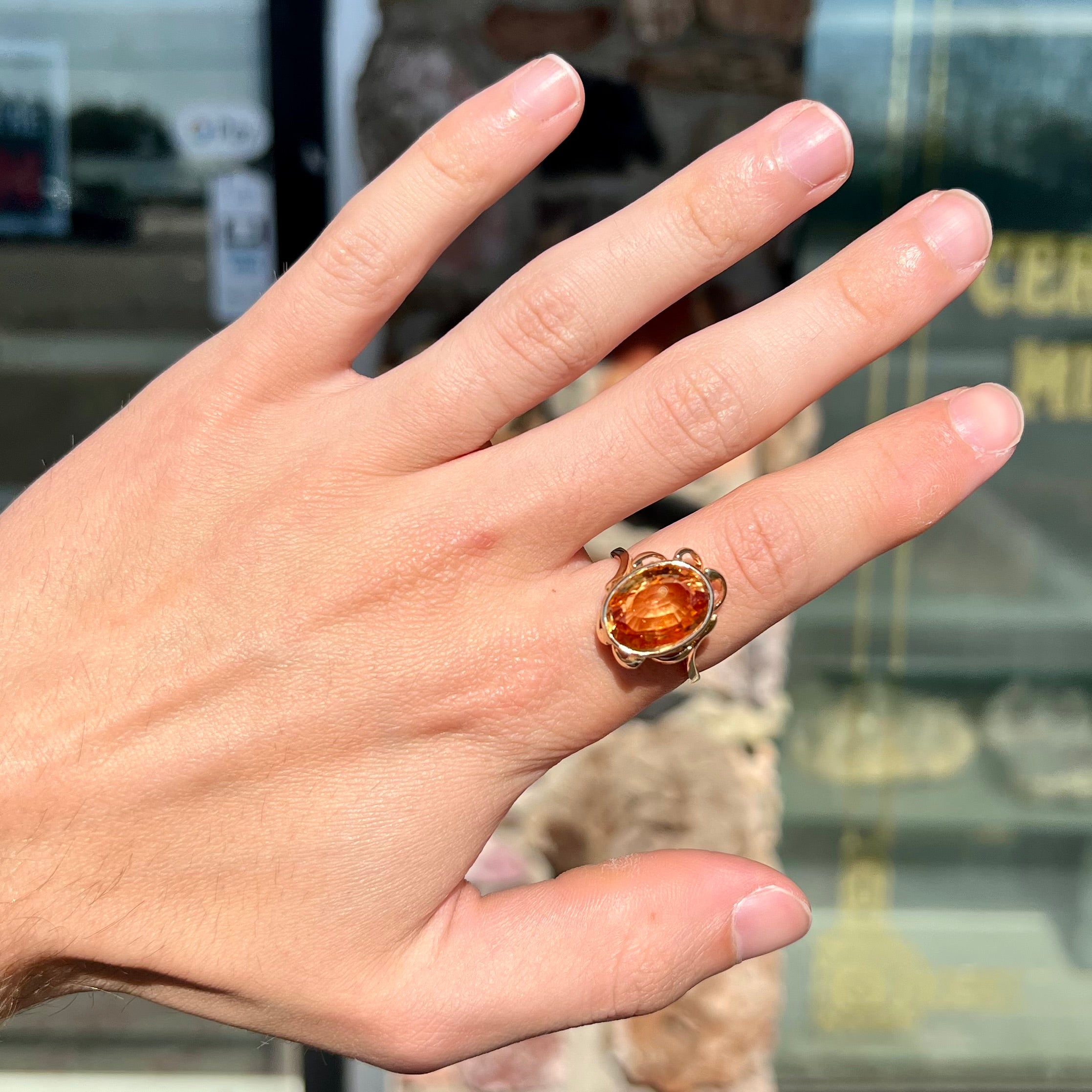 Hessonite 2025 garnet ring