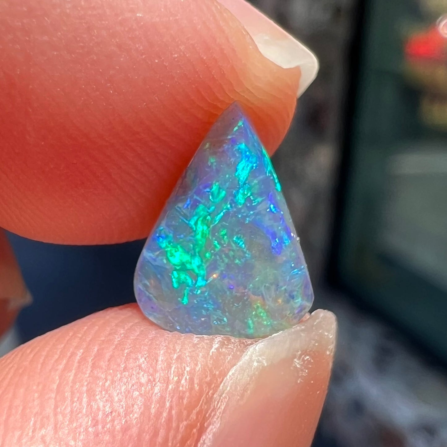 1.40ct Lightning Ridge Semi-Black Crystal Opal | #E55