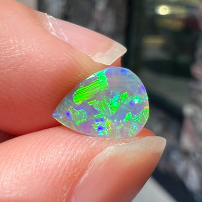 0.65ct Lightning Ridge Semi-Black Crystal Opal | #E63