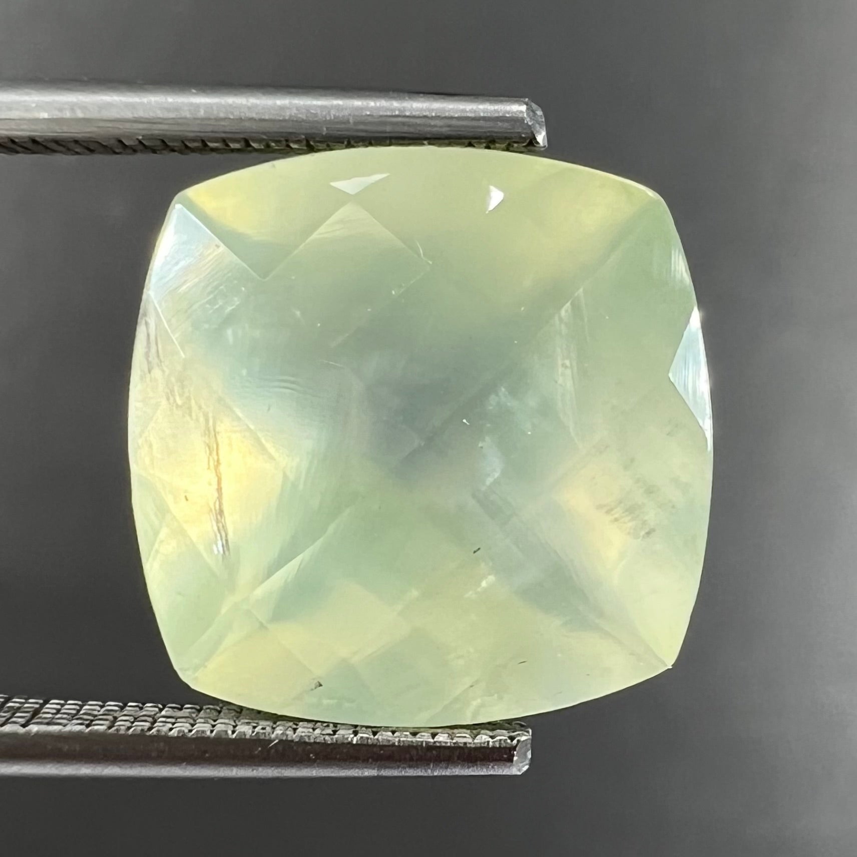 Lizardite 3.36 ct Cushion Cut 2024 9.80 x 8.88 x 6.00 mm max1356 Green Gemstone Loose Faceted Gem Stone