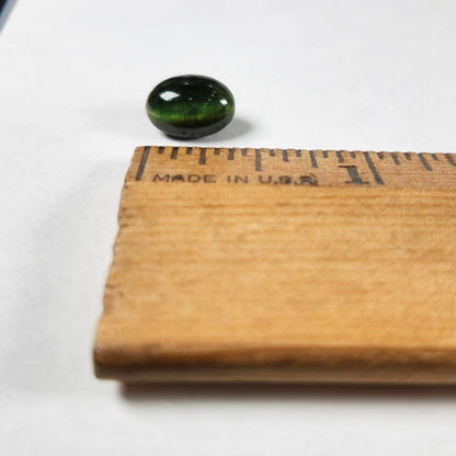 4.04ct Green Cat's Eye Tourmaline Cabochon